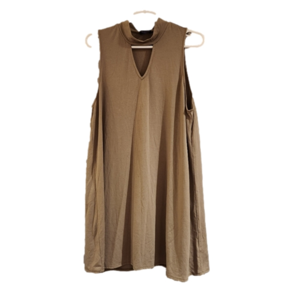 Aeropostale Key Hole Dress Olive Green Size XLarge